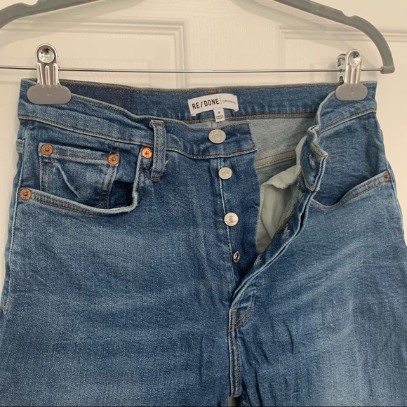RE/DONE Straight Leg High Rise Jeans - Picture 4 of 6